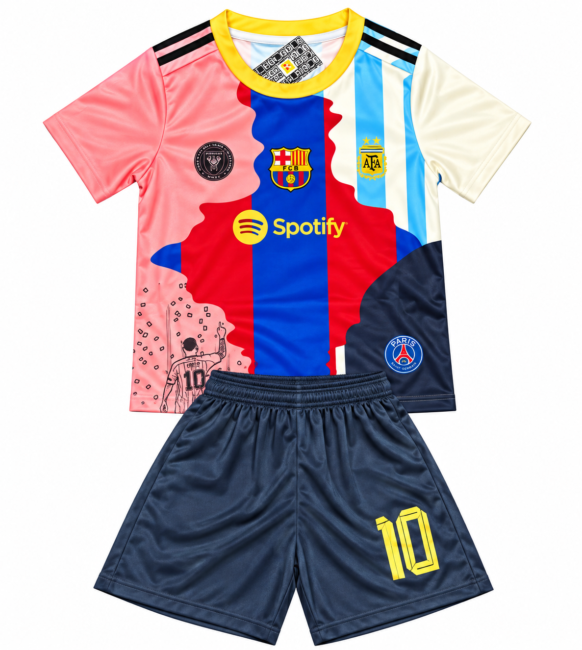 Messi Kids Soccer Jersey Set - Legacy Edition Kids Soccer Uniform – Toddler & Youth – #10