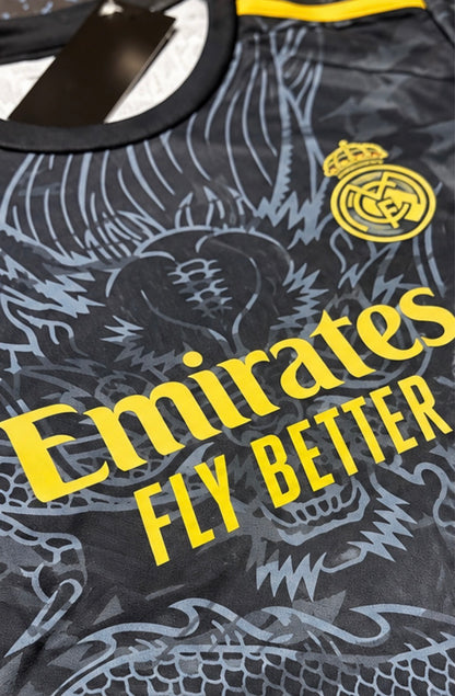 Cristiano Ronaldo ADULT Real Madrid Black Dragon Edition Home Soccer Jersey