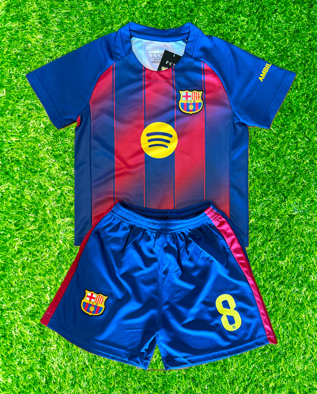 Pedri 8 Barcelona Midfielder Kids Soccer Jersey Toddler & Youth Sizes
