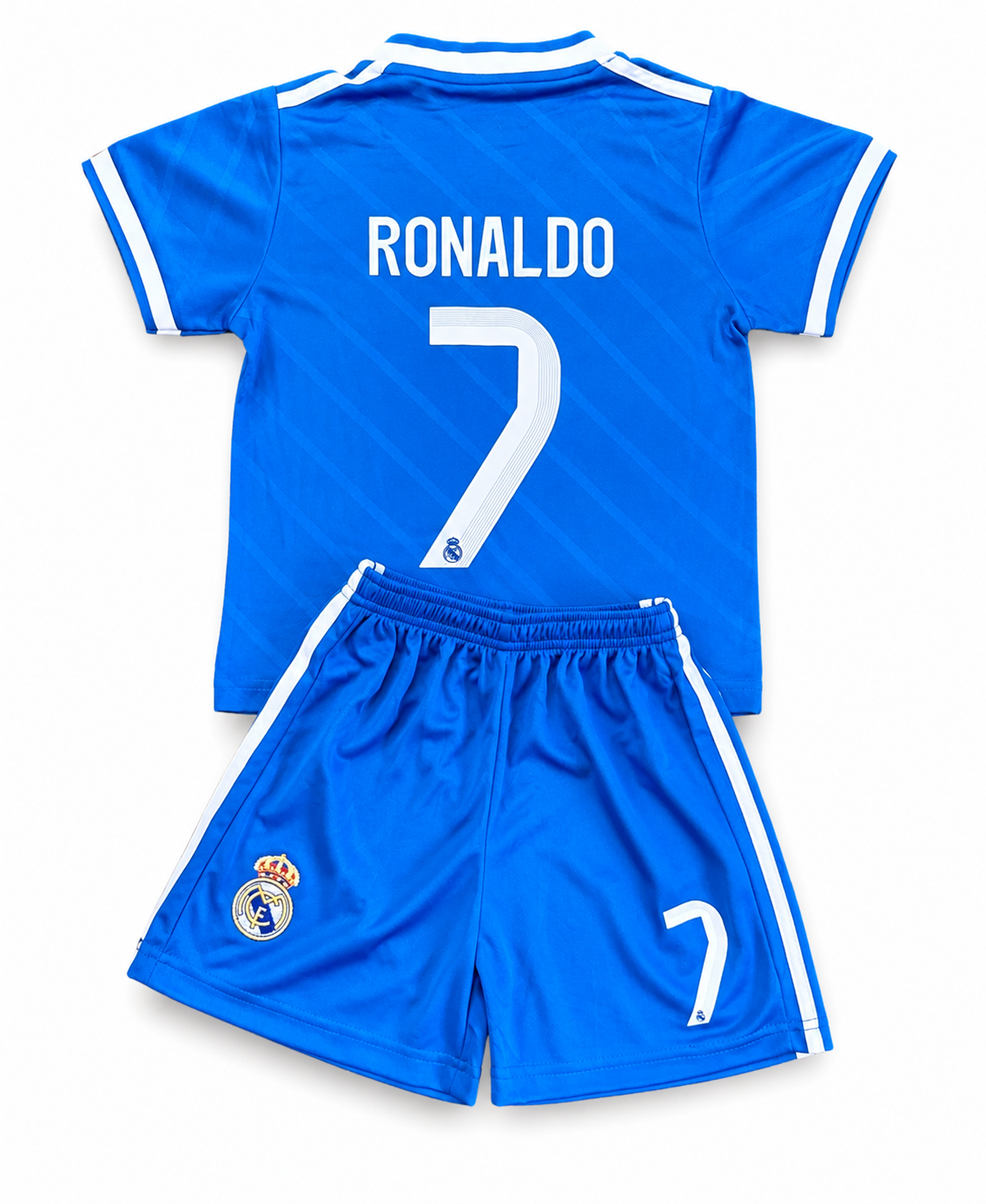 Ronaldo 7 Real Madrid Blue 3rd Jersey Toddler/Youth Soccer Jersey Kids Kit