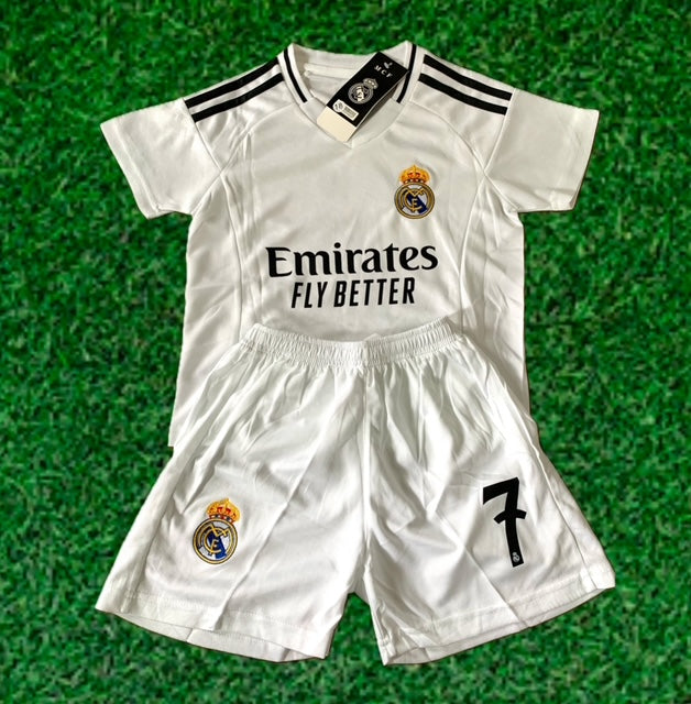 Vini Jr Kids Soccer Jersey Real Madrid Youth and Toddler Sizes