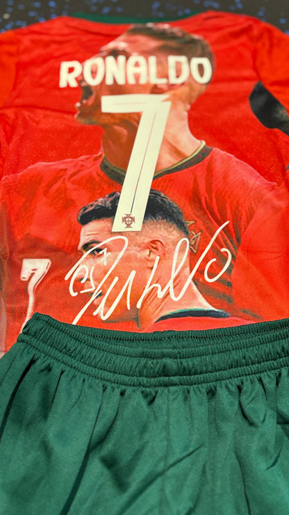 Cristiano Ronaldo Portugal Red Legacy Edition Soccer Jersey Kids Toddler & Youth Sizes