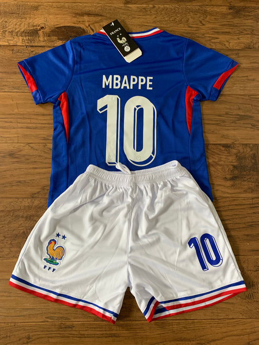 Kylian Mbappe Kids Soccer Jersey Set Football Youth Toddler Sizes