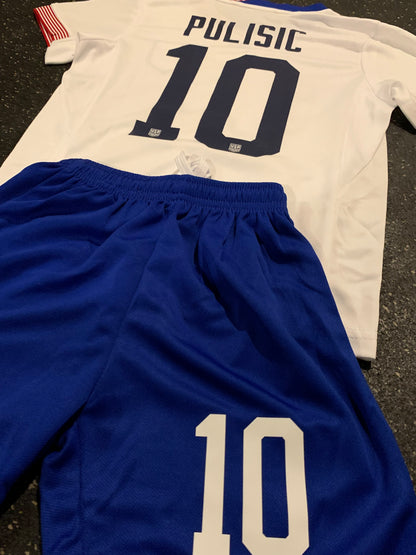 Christian Pulisic USA Kids Soccer Jersey Set Football Youth Toddler