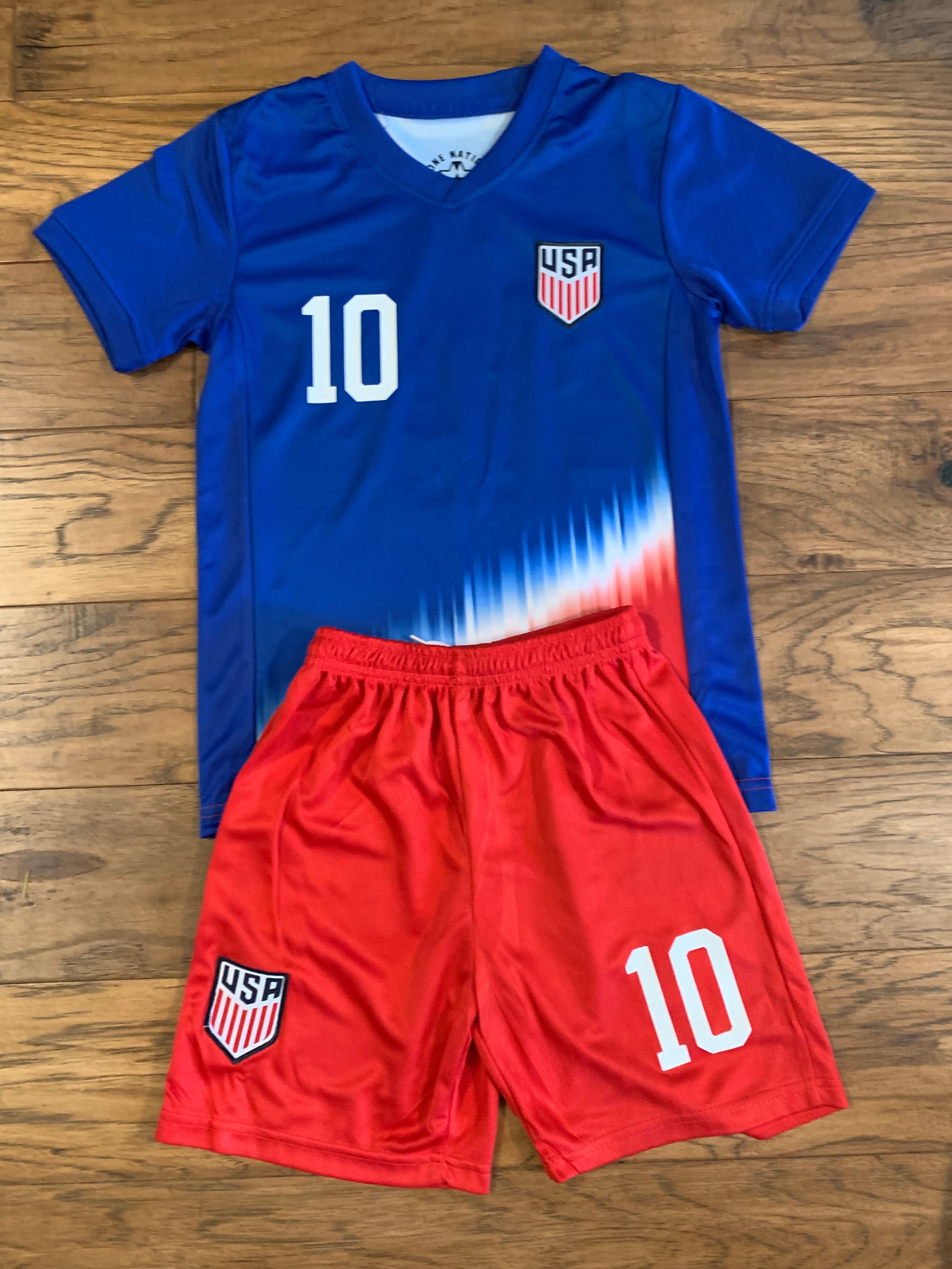 USA PULISIC 2017 #10 Gold online Cup soccer Jersey and shorts