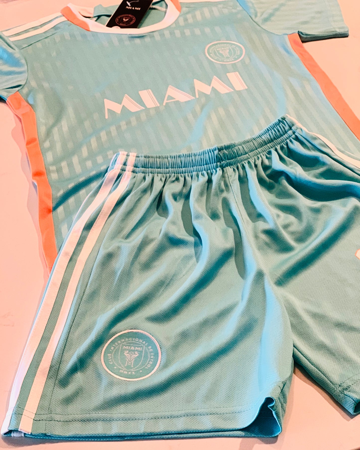 Lionel Messi Inter Miami Kids 3rd 2024/25 Soccer Jersey Kit