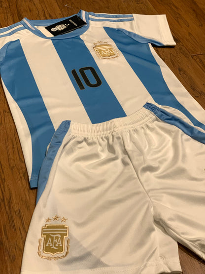 Lionel Messi Kids Soccer Jersey Set Football Youth Toddler Sizes
