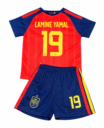 Kids Yamal Spain soccer Jersey Kit toddler youth