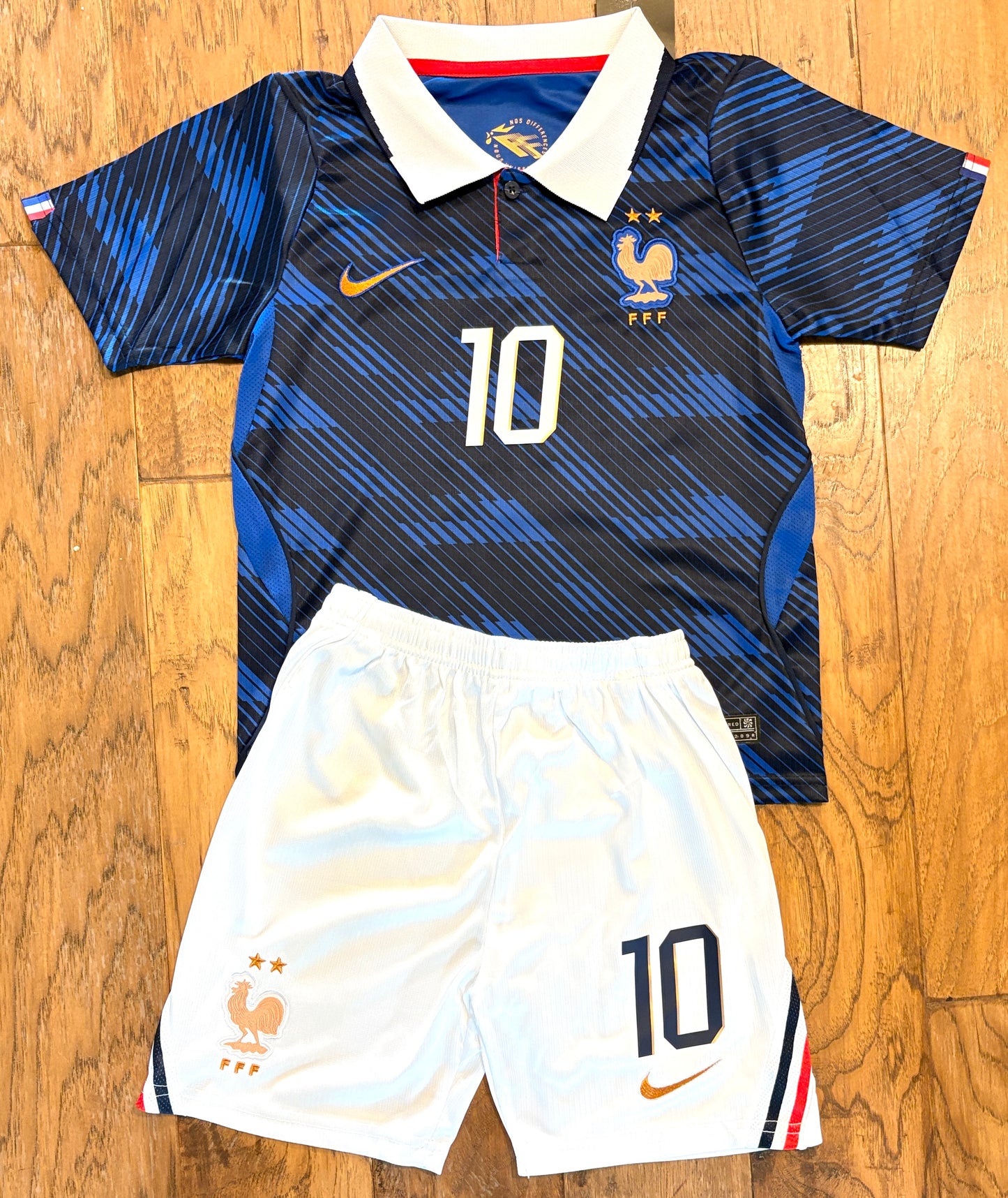 Kylian Mbappé France Jersey 10 kids soccer jersey kit 2 Piece set 