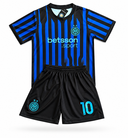 Lautaro Kids Jersey 25/26 Inter Milan Toddler Youth Soccer Jersey Kit