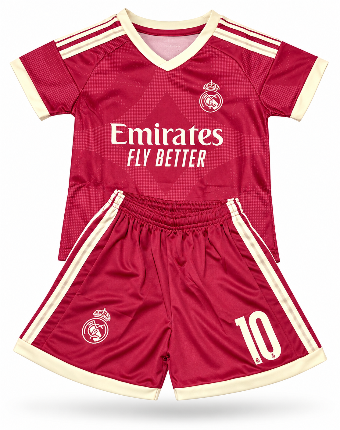 Mbappé maroon 2027 kids soccer jersey Real Madrid Soccer kit toddler, and yout