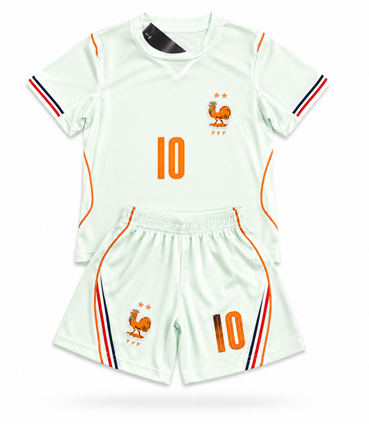 Kylian Mbappé France Youth Kids Soccer Jersey Toddler and youth Sizes 18 20 22 24 26 28 30 2 Piece Set