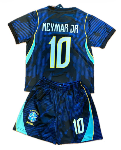 2026 Neymar JR Brasil Kids Soccer Jersey Kit - World Cup Brazil Soccer Toddler Youth Sizes