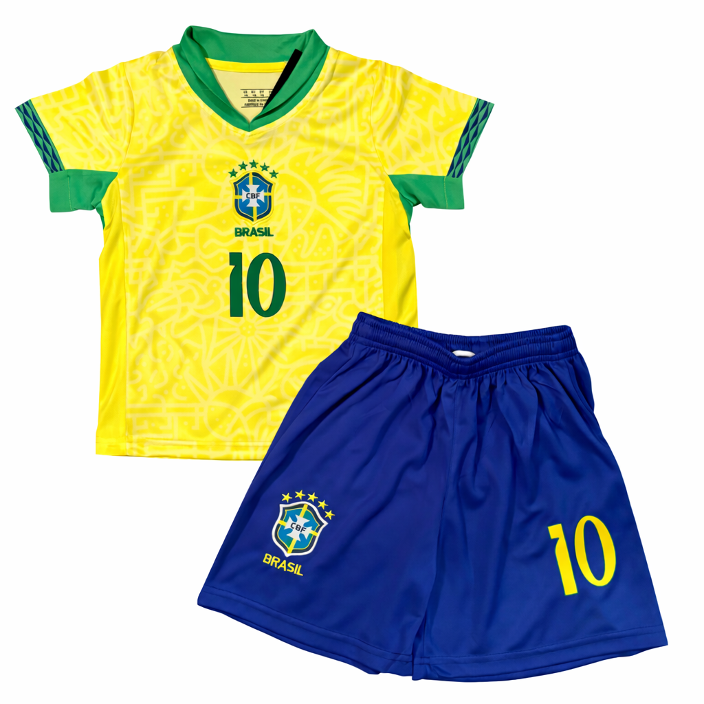 Neymar Junior kids Brazil soccer jersey kit - Neymar Jr Toddler & Youth Soccer Jersey Uniform