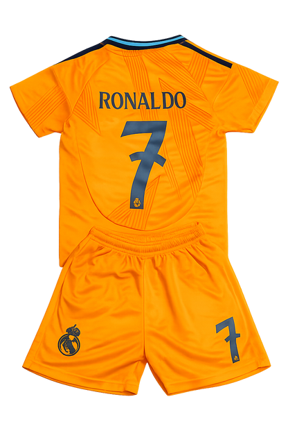 Orange Ronaldo kids jersey Real Madrid Soccer Kit 2 Piece Set Toddler Youth