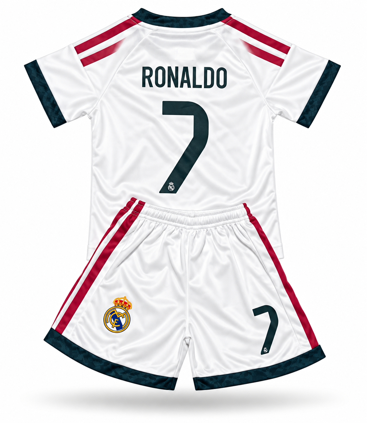 Ronaldo white 2027 Kids Soccer Jersey Set Real Madrid kids uniform toddler & youth