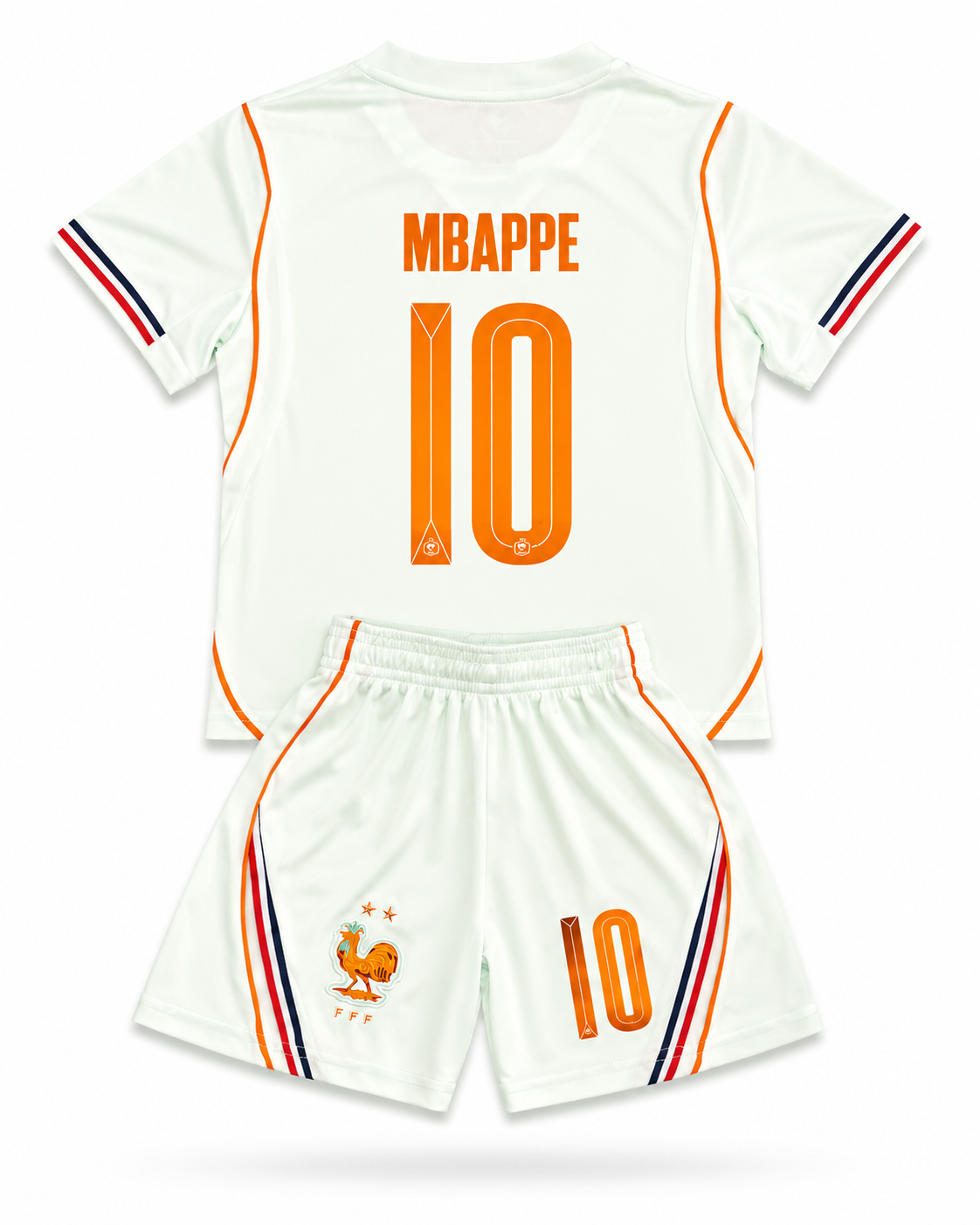 Kylian Mbappé France Youth Kids Soccer Jersey Toddler and youth Sizes 18 20 22 24 26 28 30 2 Piece Set