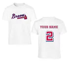 Youth Atlanta Braves Personalized Tshirt Toddler Unisex Custom Name Number Tee