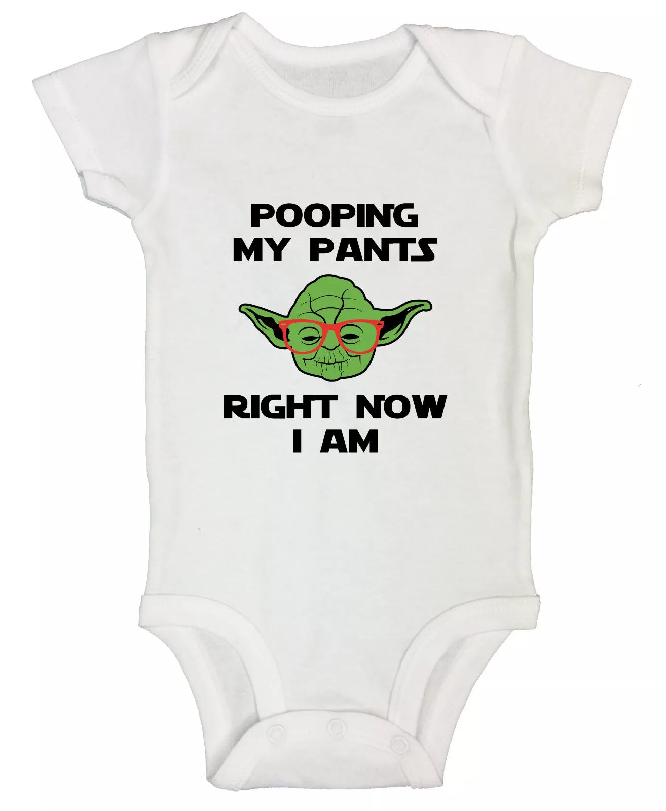 Baby Yoda Star Wars Pooping my Pants Right now Bodysuit Nerdy Geek Romper