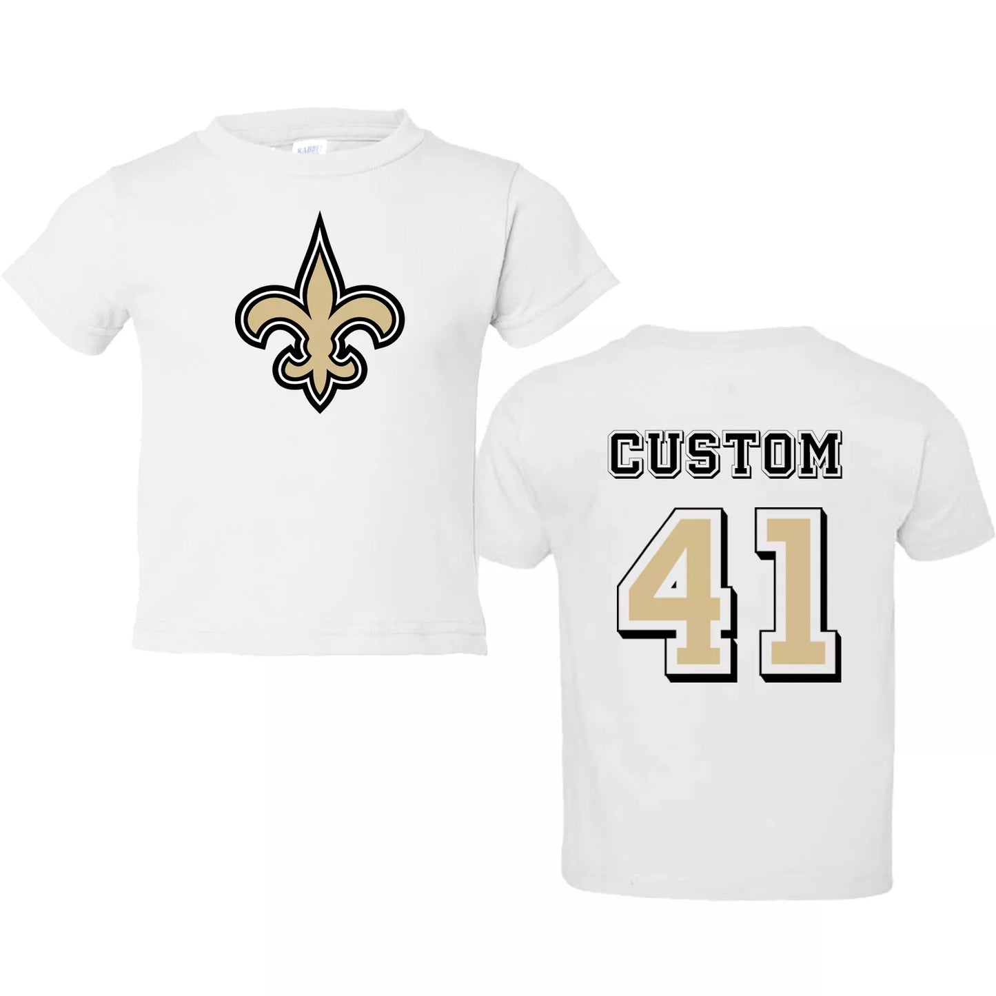 New Orleans Saints Personalized Youth Toddler Tshirt Boys and Girls Football