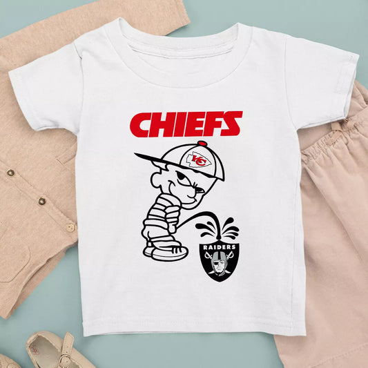 KC Chiefs Infant Baby Shirt Football Bodysuit - Las Vegas Raiders Funny Humor