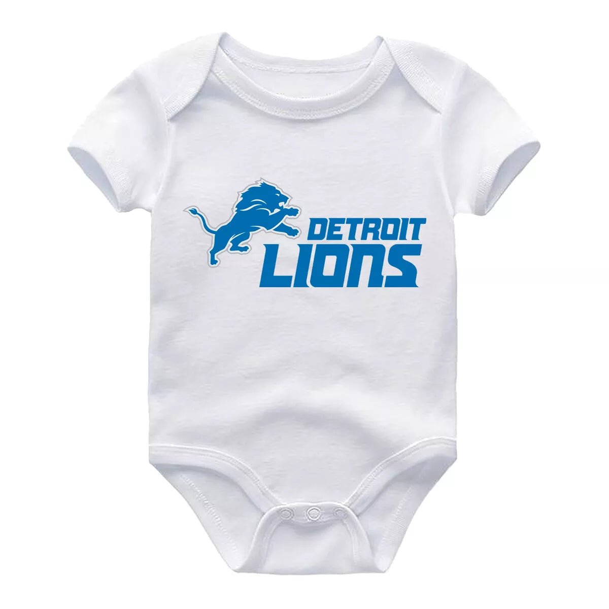 Cute Detroit Lions Baby Shirt One Piece Bodysuit Romper Jared Goff Football Fan