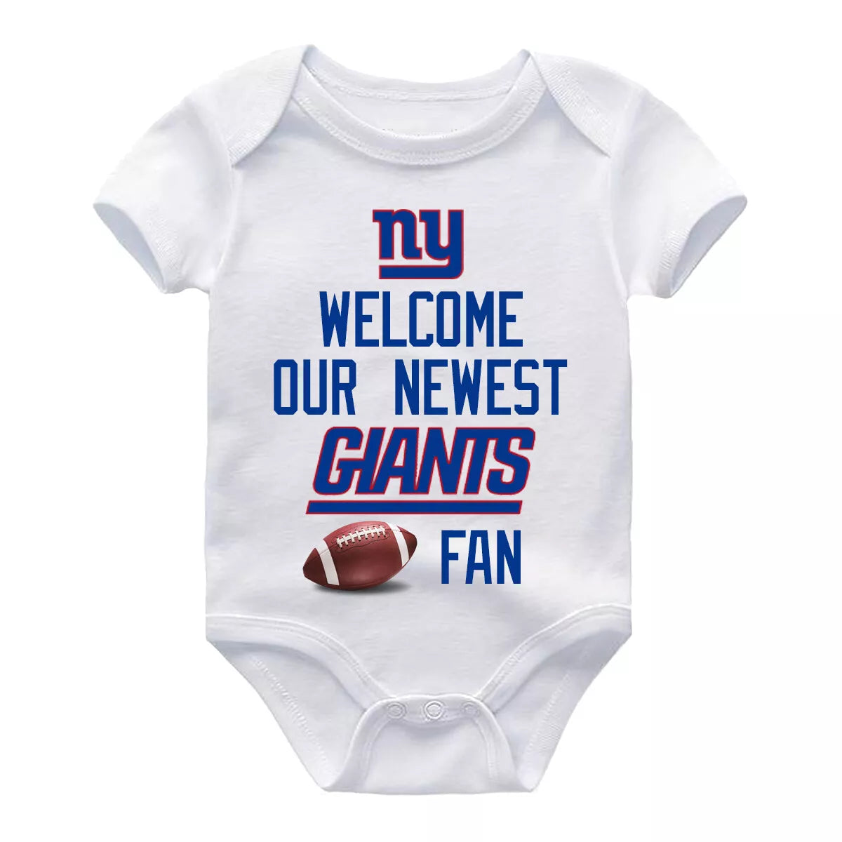 New York Giants Newborn Infant Bodysuit NY Football Baby Shower Kids Shirt