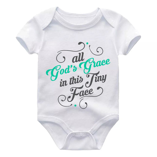 Gods Grace Little Girls Outfit Newborn Bodysuit One Piece Romper Baby Shower