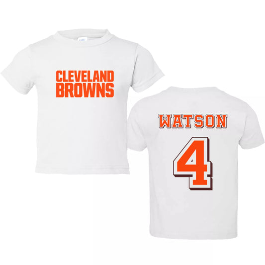 Toddler Cleveland Browns Shirt Personalized Name Number on Back Football Jersey