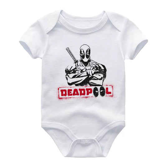 Infant Deadpool Baby Bodysuit Cute Super Hero Baby Shower Gift Tee Shirt Romper