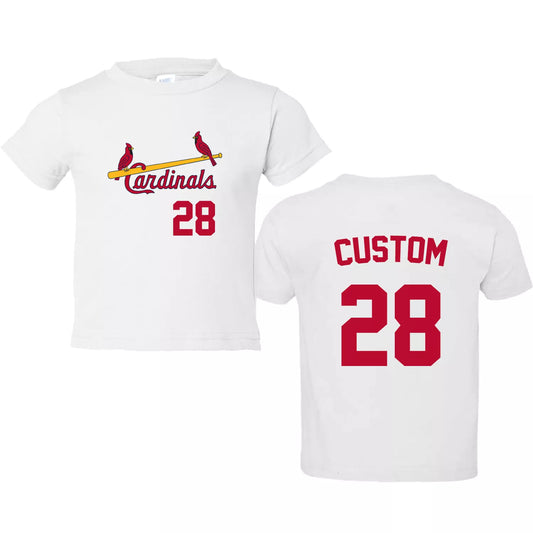 St. Louiis Cardinals Toddler Shirt PERSONALIZED Name Boys Girls Missouri Fan Tee