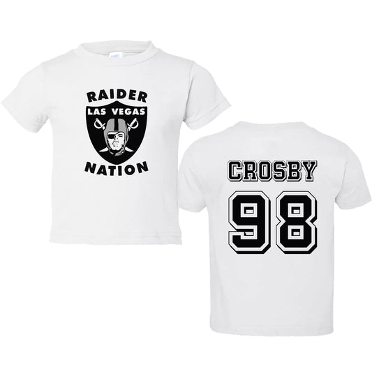 Las Vegas Raiders Toddler Tshirt Jersey Crosby Oakland Football Tee 2T 3T 4T 5T