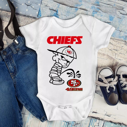 Kansas City Chiefs Rivals Baby Bodysuit Baby Shower Funny 49ers Fan Gift SF Tee