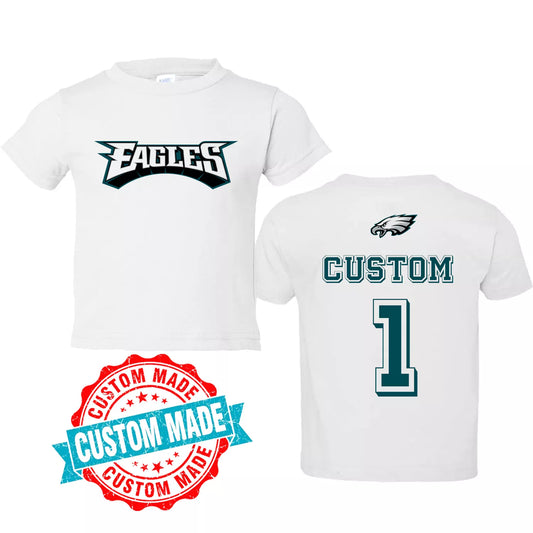 Philadelphia Eagles PERSONALIZED Toddler Shirt Football Custom Jersey 2T 3T 4T 5