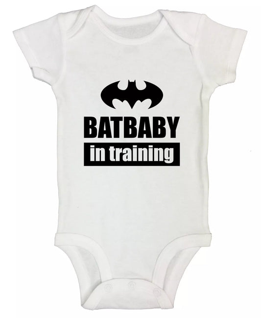 Batbaby In Training Batman Newborn Kids Bodysuit Romper Super Hero Gift Shirt