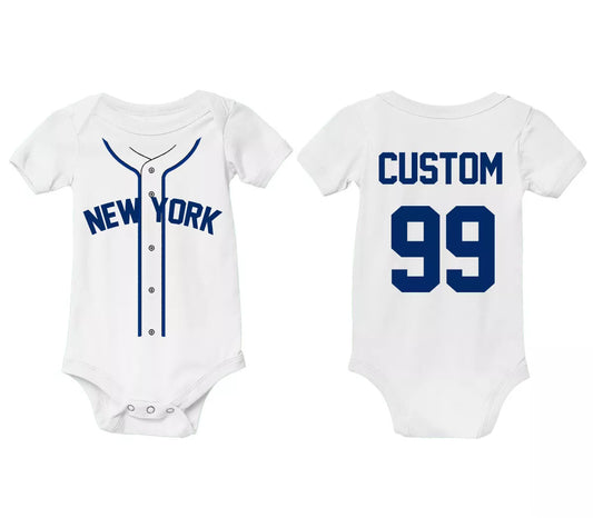 New York Yankees Personalized Baby Bodysuit Infant NY Shirt Judge Fan Gift Tee