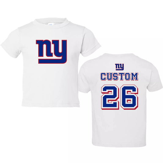 Personalized New York Giants Toddler Tshirt Jersey Boys Girls 2T 3T 4T 5T Gift