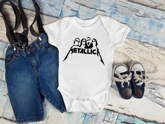 Metallica Infant Baby Bodysuit Romper - Heavy Metal Music Kids Baby Shower Gift