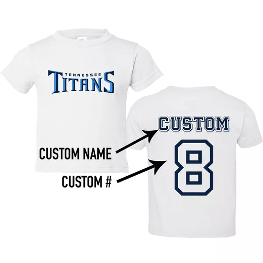 CUSTOM Tennessee Titans Toddler Shirt Football Jersey Custom Name Gift 2T 3T 4T