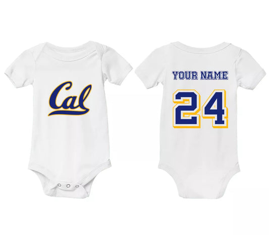 Personalized Cal Bears Baby Bodysuit Infant Gift Baby Shower Infant Outfit